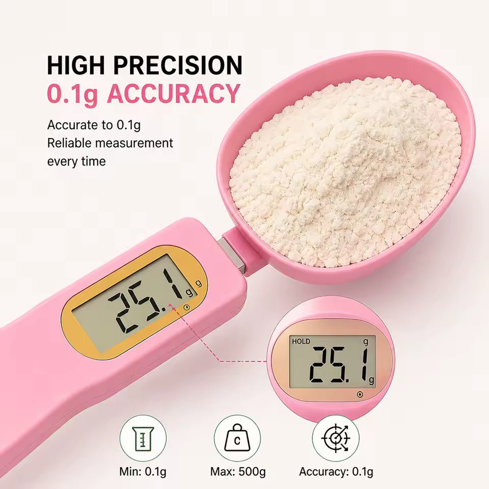 Digital Measuring Spoon Scale 0.1-500g LCD Digital Kitchen Food Scale Coffee Powder Milk Flour Mini Weight Tool Measure Spoon