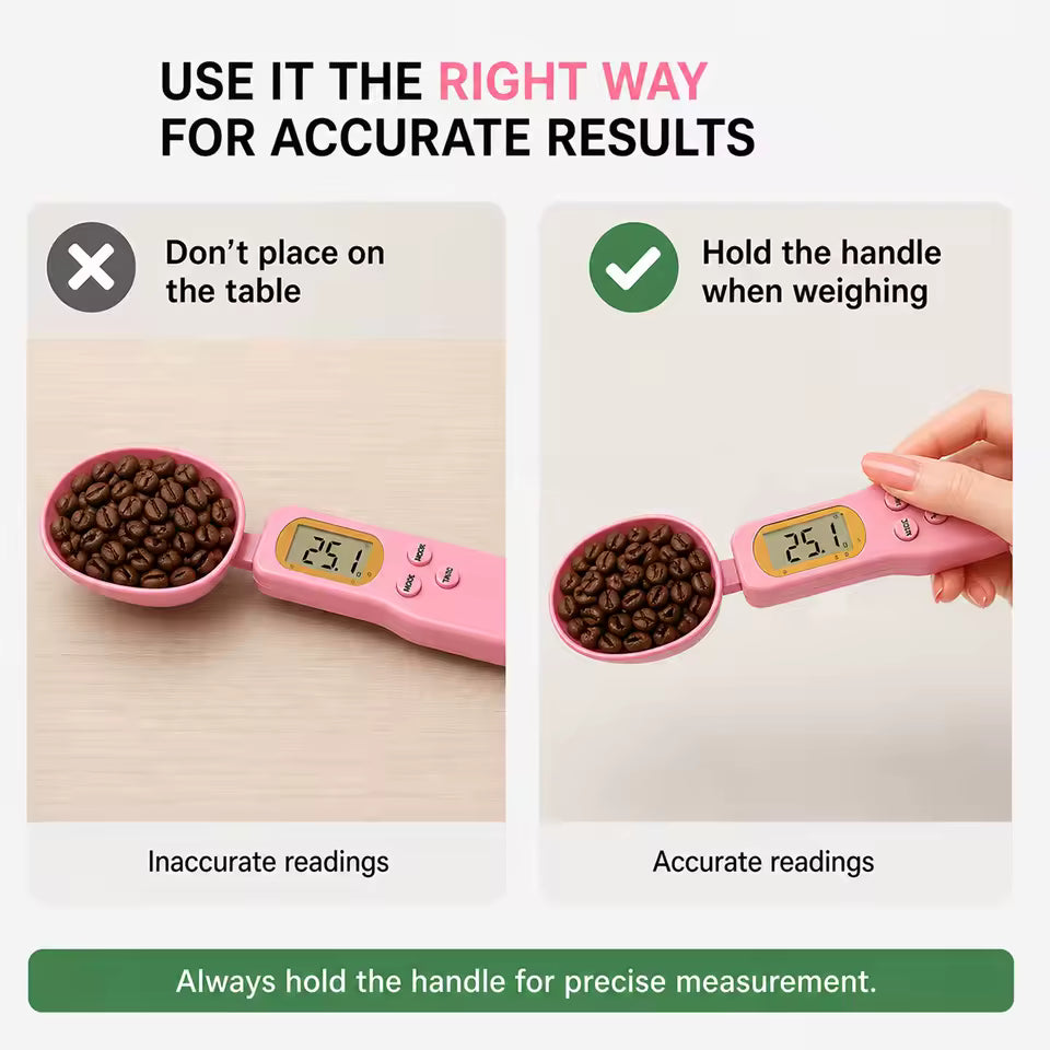 Digital Measuring Spoon Scale 0.1-500g LCD Digital Kitchen Food Scale Coffee Powder Milk Flour Mini Weight Tool Measure Spoon